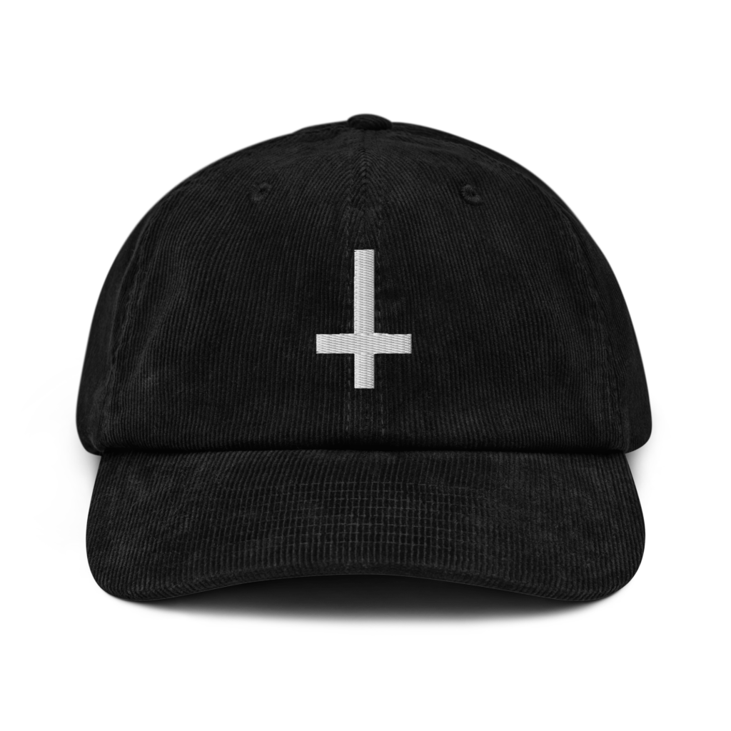 Upside Down Cross Corduroy hat