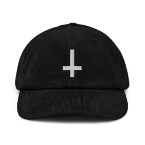 Upside Down Cross Corduroy hat