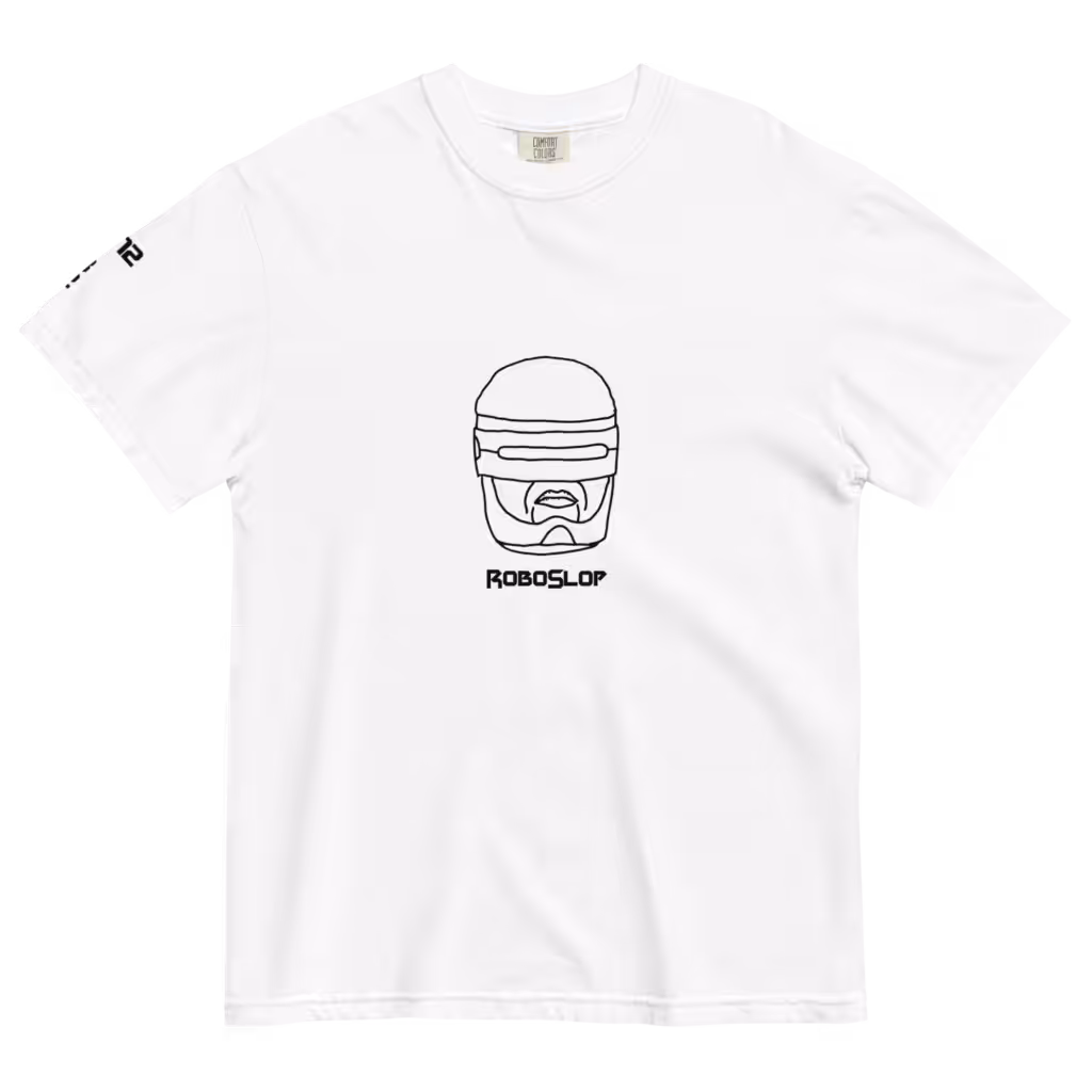 RoboSlop heavyweight t-shirt (white)