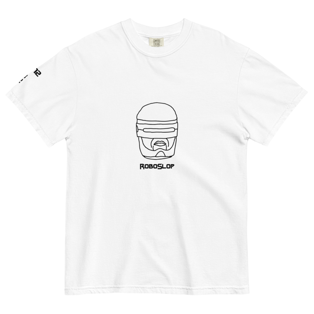 RoboSlop heavyweight t-shirt (white)